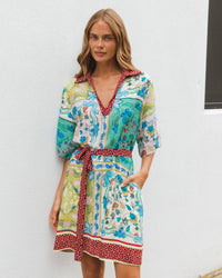 LABEL OF LOVE / GARDEN MOSAIC SHORT DRESS / LOLE70899