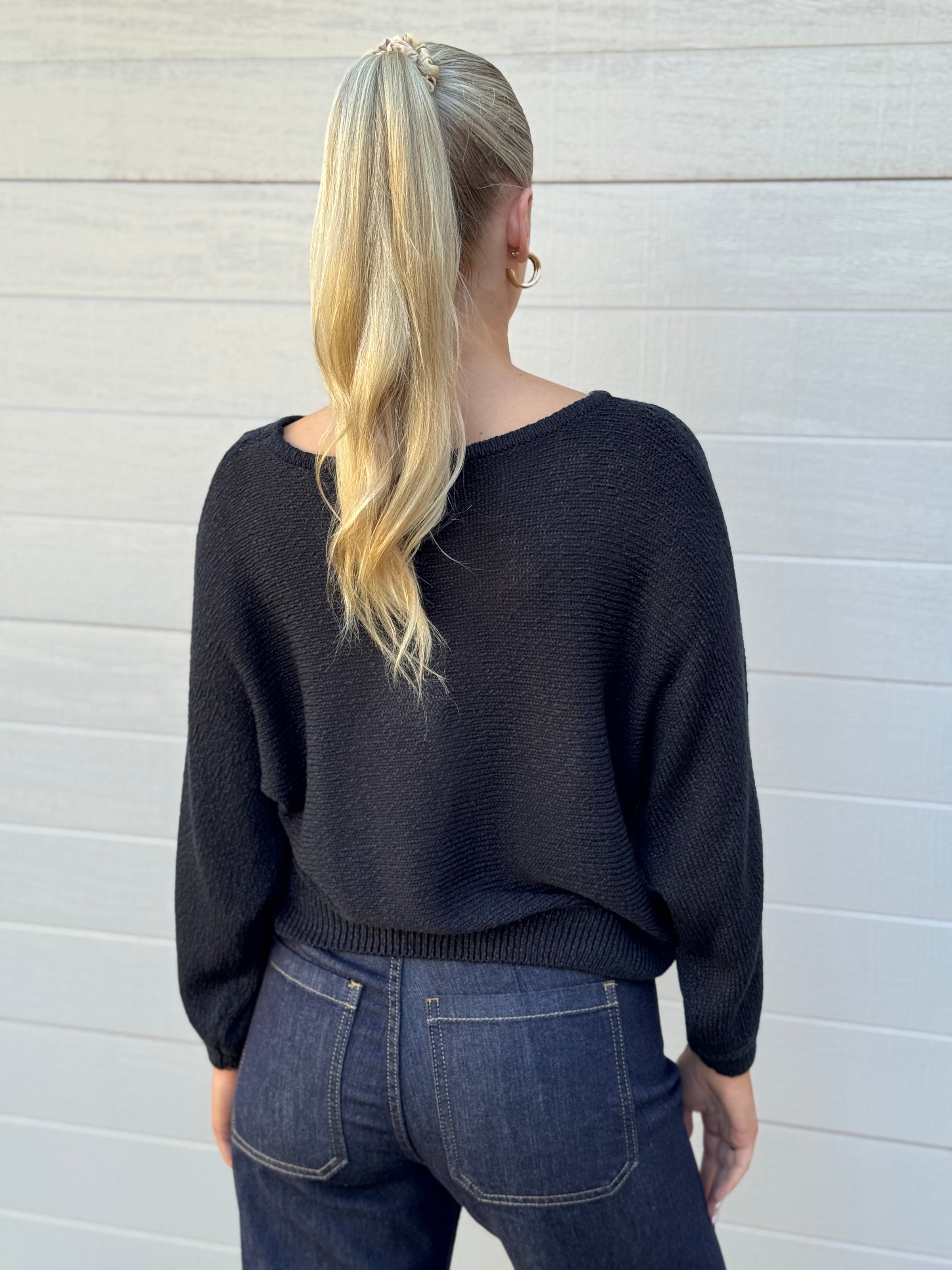 MOST / TAPE BOAT KNIT JUMPER / BLACK / PR16516