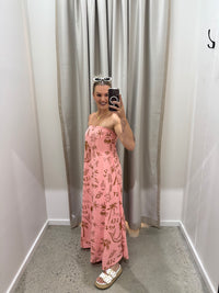 BY FRANKIE / PEACH GYPSY SEA MAXI DRESS / 930-58