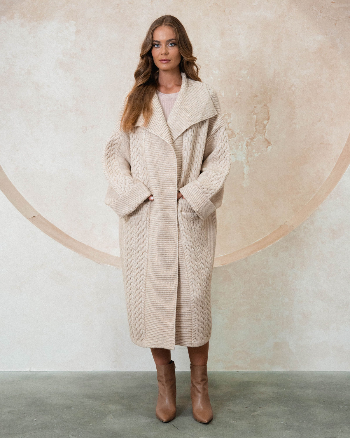 EBBY & I / GATSBY CARDIGAN/ BEIGE