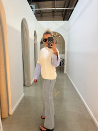 BY FRANKIE / GREY STRIPPED TEE / 202617
