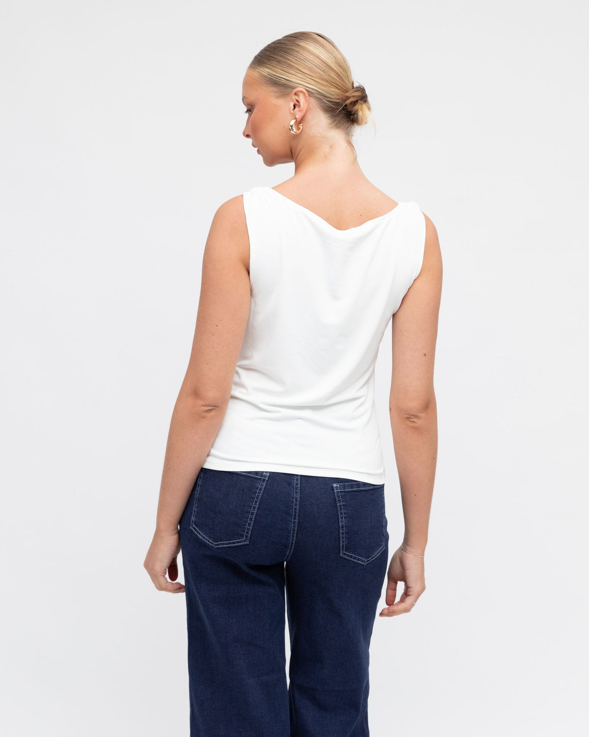 PAPER HEART / CAMILLA COWL KNECK / TOP / WHITE