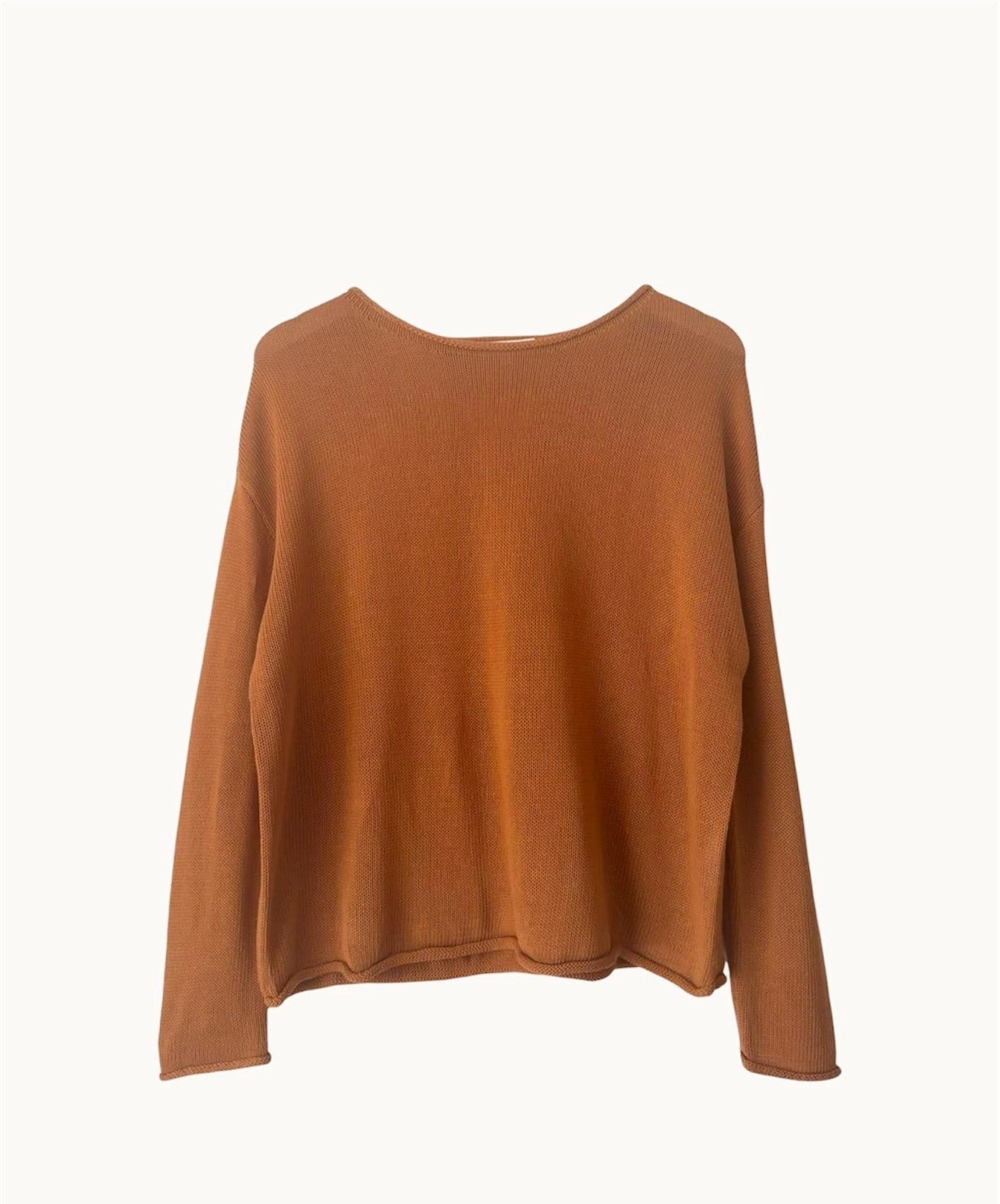 LITTLE LIES / SPRING KNIT TOP /  TERRACOTTA / K23062604
