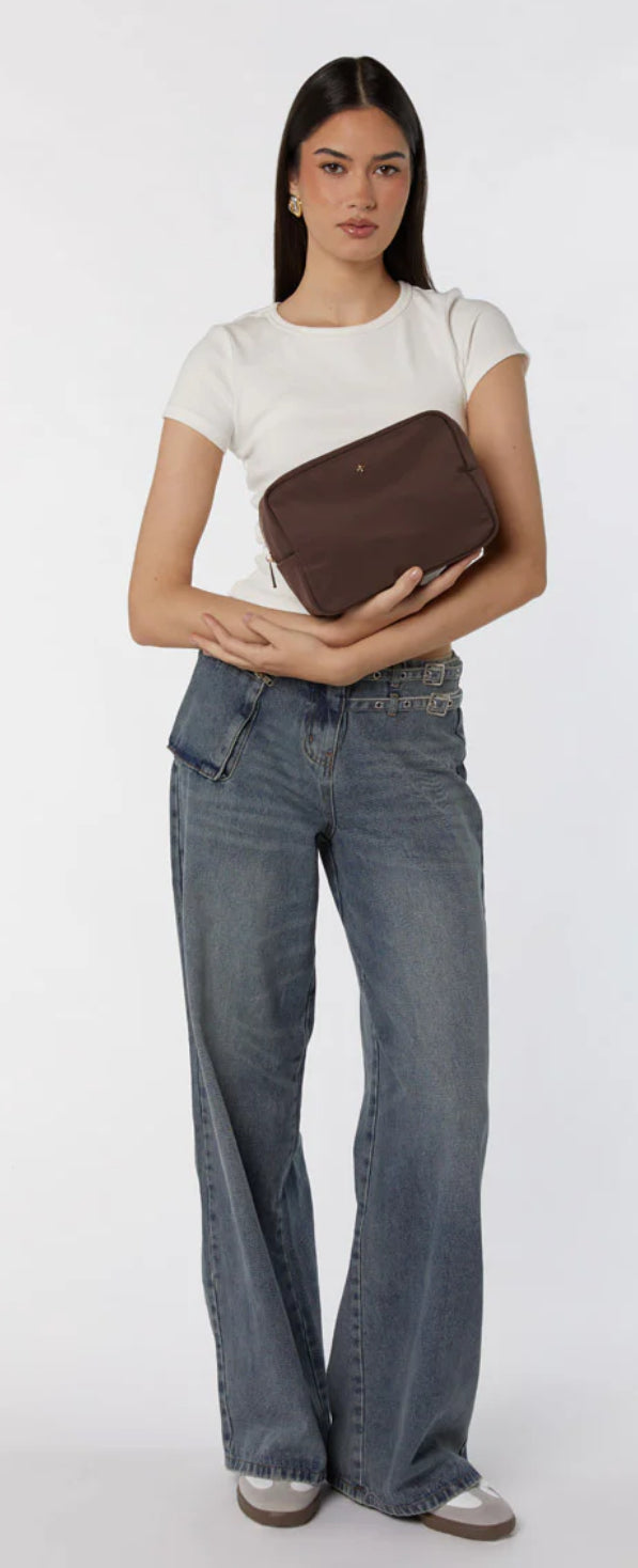 PETE+ JAIN / TAMMI MAKEUP BAG / CHOC
