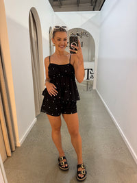 BY FRANKIE / BLACK POLKA SHORTS / 735-1