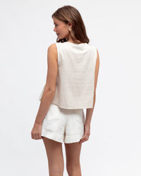PAPER HEART / PLEAT TO PERFECTION TOP / OATMEAL / PH11919