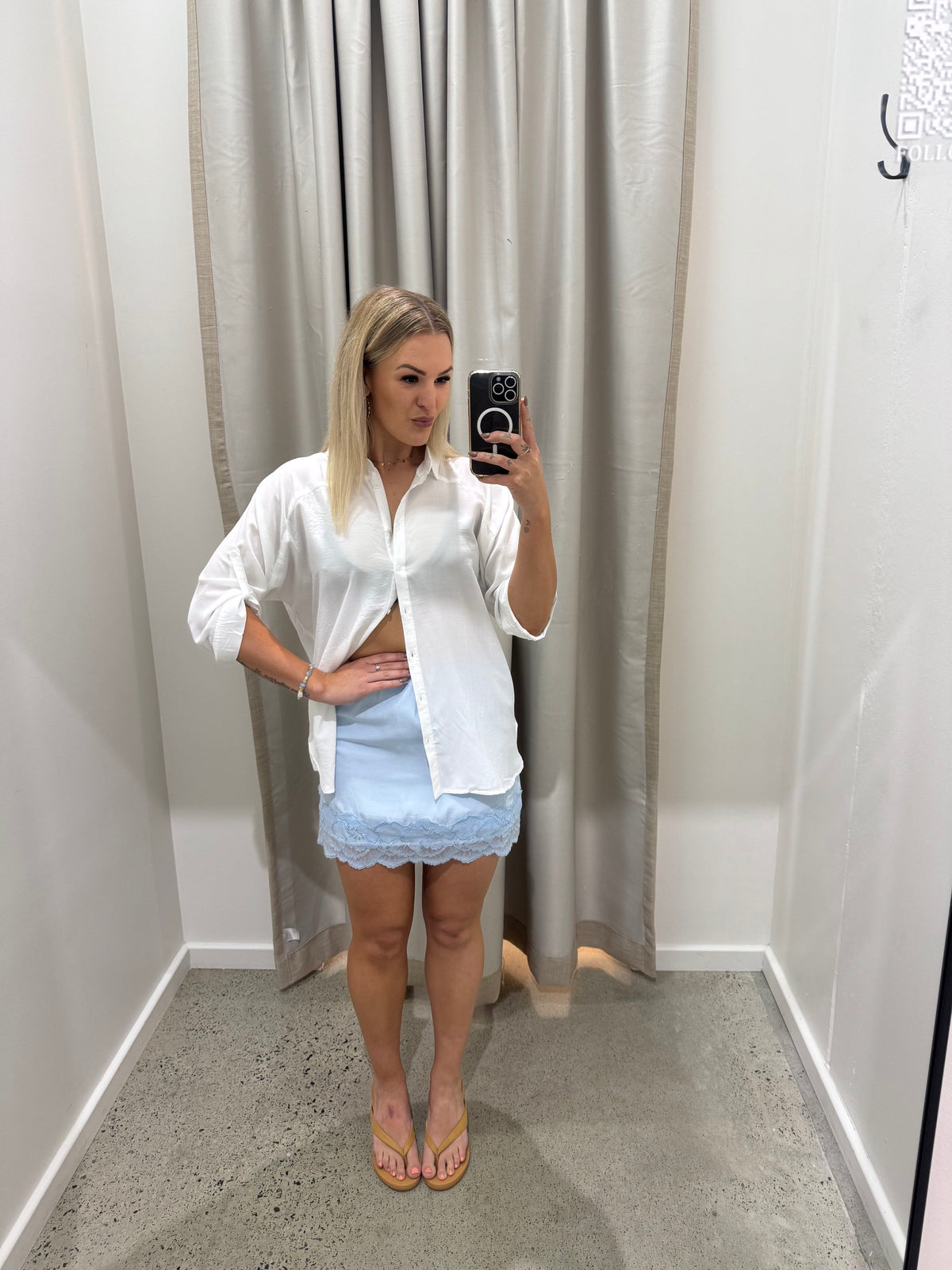 BY FRANKIE / CUPRO PALE BLUE SKIRT / 585-5