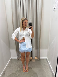 BY FRANKIE / CUPRO PALE BLUE SKIRT / 585-5