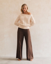 WHITE CLOSET / ELSA OFF SHOULDER KNIT / TF11624