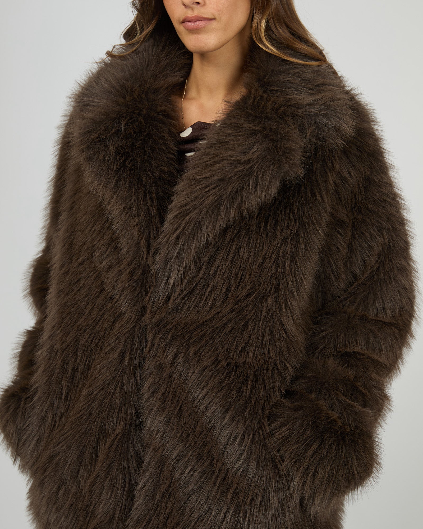 ALL ABOUT EVE / BRANDY FUR COAT / CHOCOLATE / 6479104