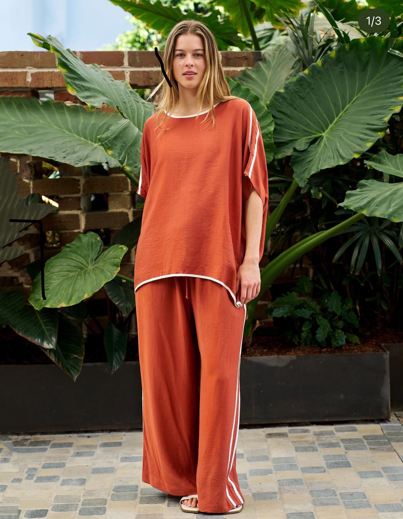 BOHO AUSTRALIA / TERRY PANTS / BURNT ORANGE / C25133285