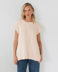 WHITE CLOSET / LIXUE KNIT TOP / CREAM / TF11622