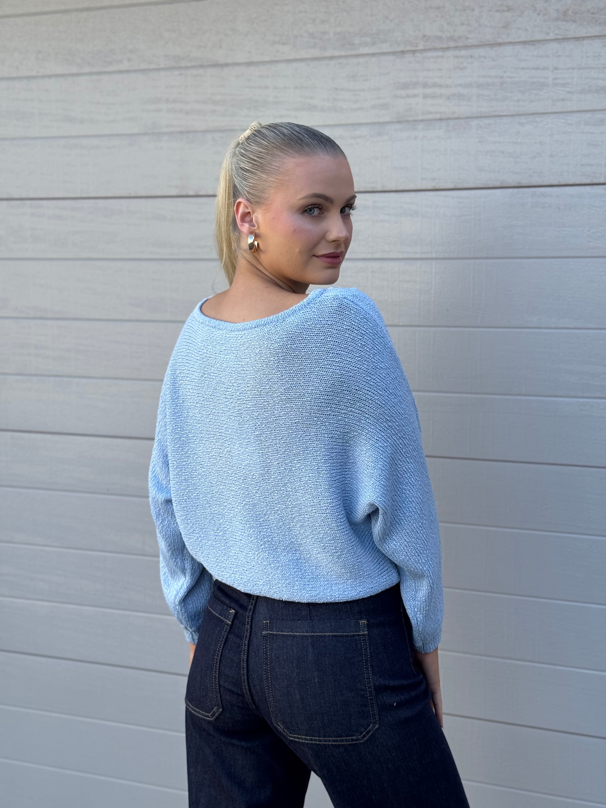 MOST / TAPE BOAT KNIT JUMPER / LIGHT BLUE  / PR16516