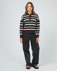 SILENT THEORY / ANITA POLO TOP / 6077111.CHOC