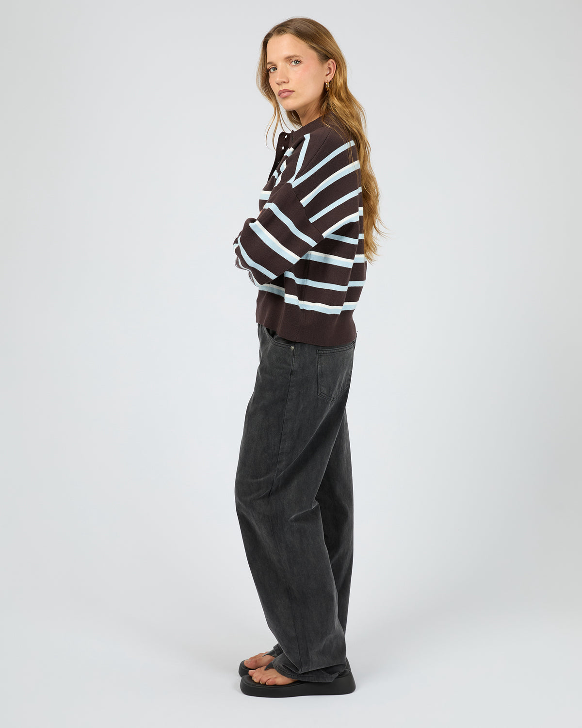 SILENT THEORY / ANITA POLO TOP / 6077111.CHOC