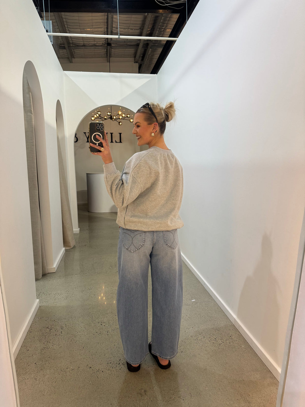 BY FRANKIE / LONG LIVE COWGIRLS JUMPER /GREY / 782-1