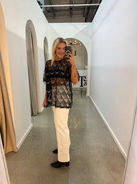 BY FRANKIE / BLACK OVERSIZED TASSEL SEQUIN / 231-14