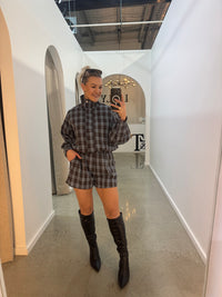 BY FRANKIE / BLUE PLAID SHORTS / 924-2