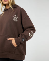 ALL ABOUT EVE / SERENE CHOCOLATE RELAXED HOODIE / 6476112.BRN