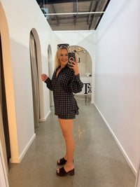 BY FRANKIE / BLACK / WHITE PLAID SHORTS / 939-1
