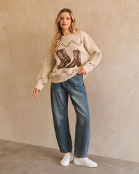 PAPER HEART / THESE BOOTS ARE MADE FOR WALKING KNIT JUMPER / VV11814