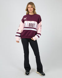ALL ABOUT EVE / DIV ONE PANEL CREW JUMPER / 6477138.WINE