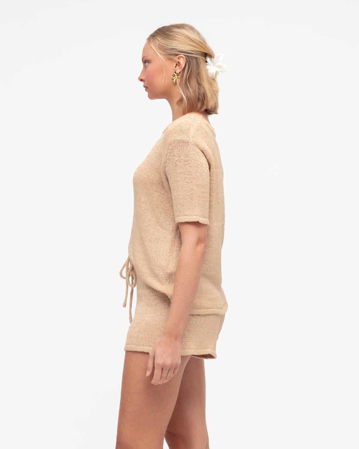 LOUNGING IT KNIT - SHIRT - LATTE