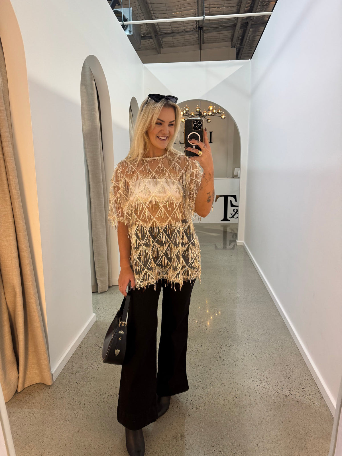 BY FRANKIE / GOLD OVERSIZED TASSEL SEQUIN / 231-13