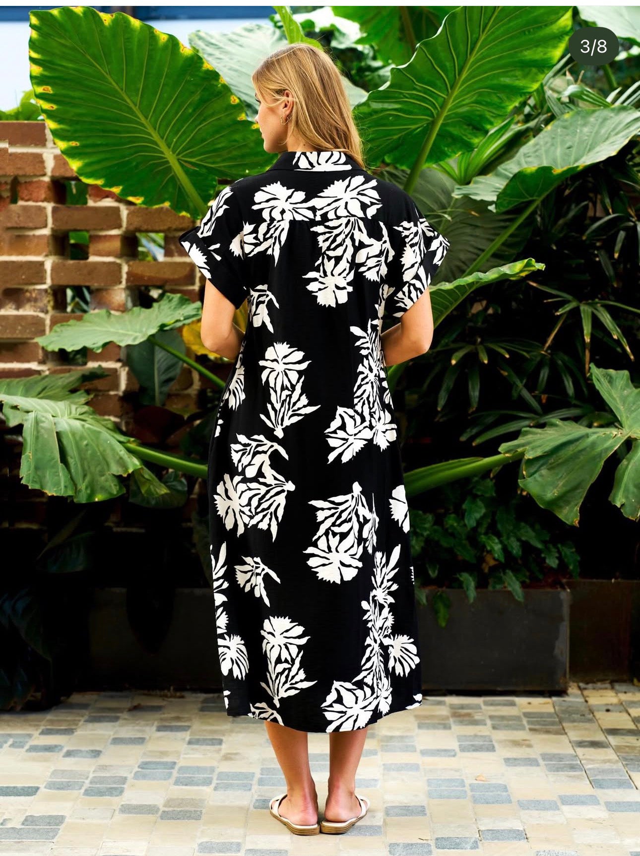 BOHO AUSTRALIA / BLACK FLOWER DRESS / C25192637