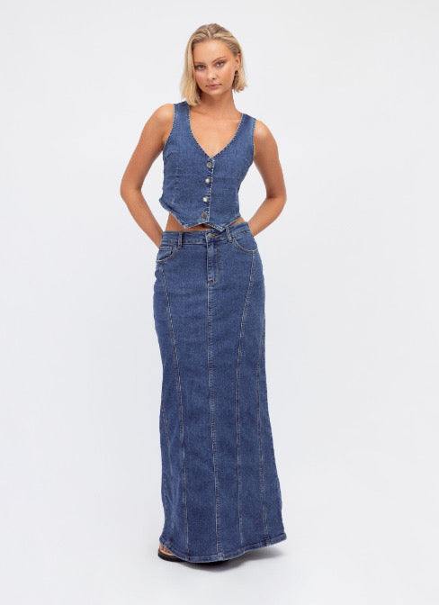 Firecracker Denim Skirt
