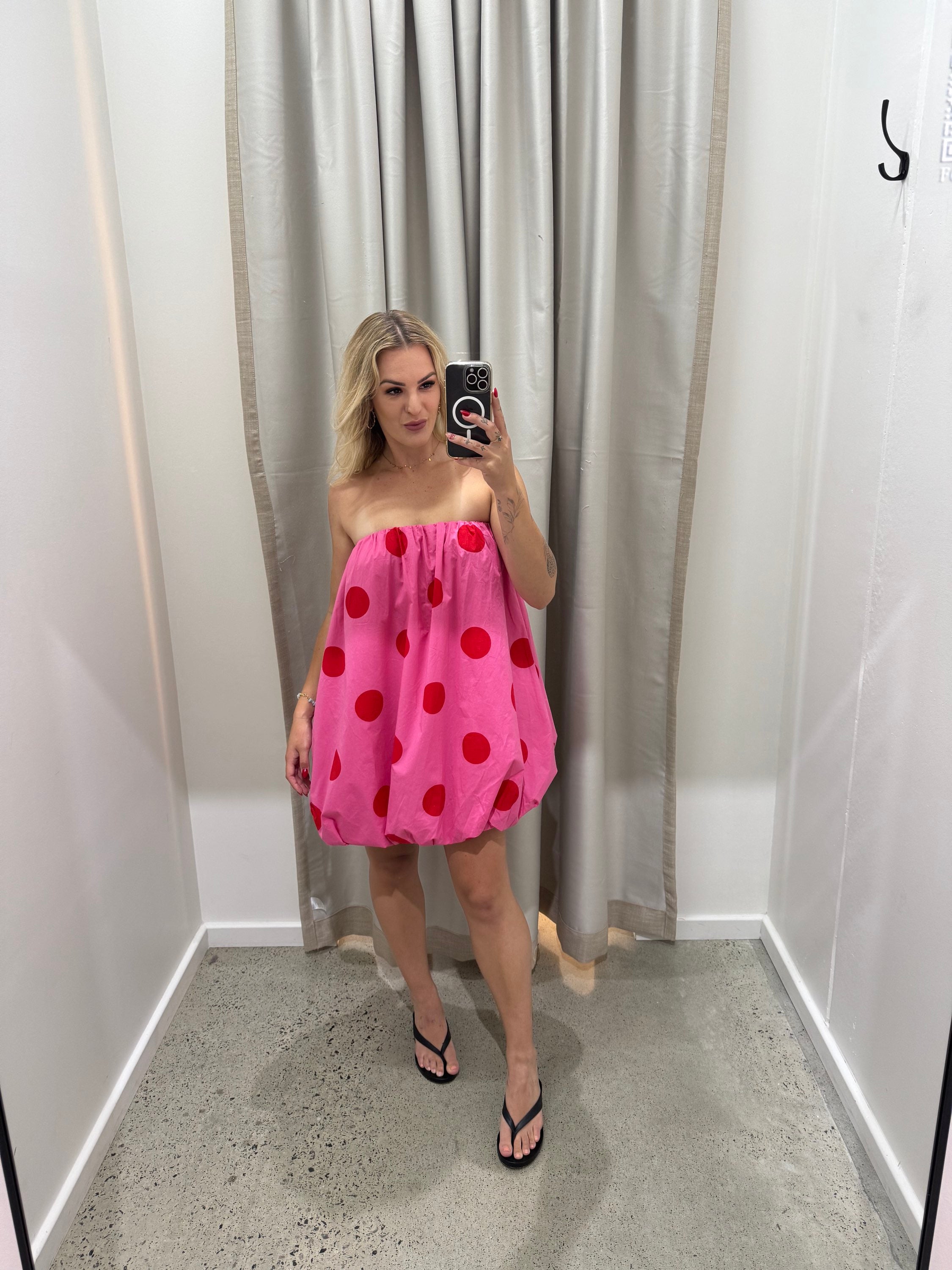 BY FRANKIE / BUBBLE DRESS PINK / 214-1