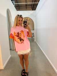 BY FRANKIE / FLAMIN COWGIRL TEE / 610-13