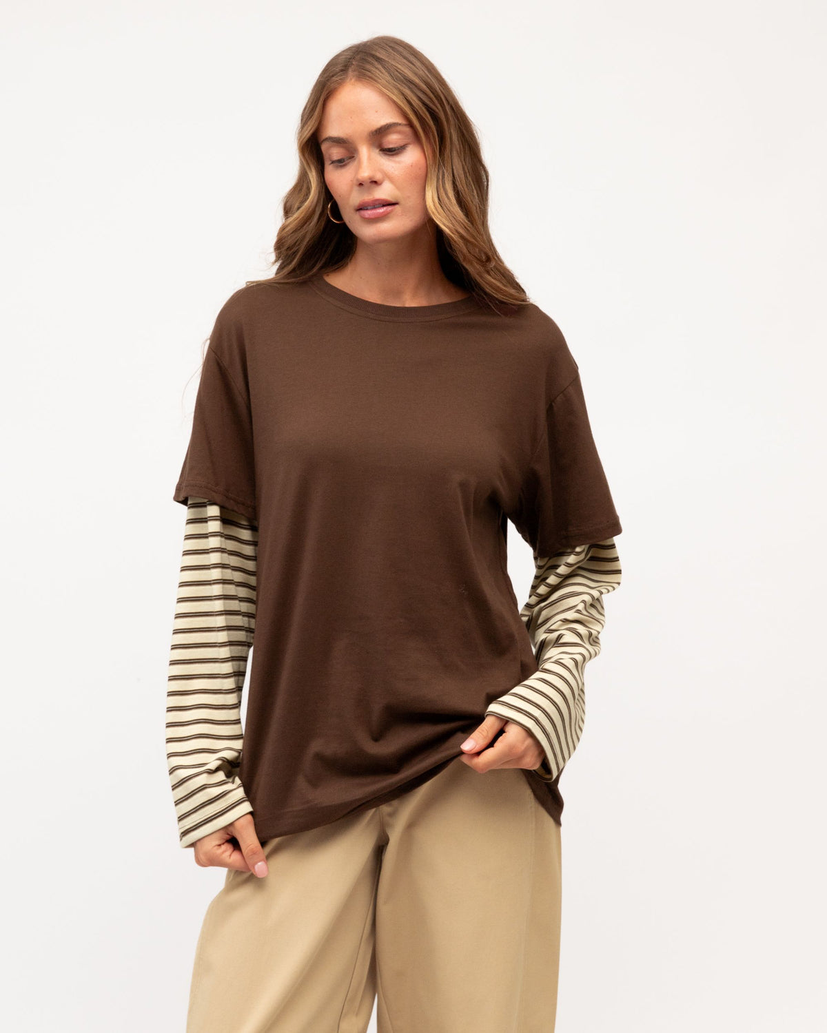 PAPER HEART / SAM CHOCOLATE LAYED TEE / PH14195