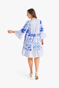 Coastal Blue Knee Length Dress