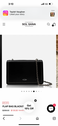 SOL SANA / FLAP BAG / SILVER