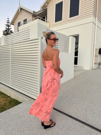 BY FRANKIE / PEACH ANGEL NUMBERS MAXI DRESS / 930-70