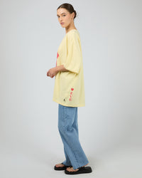 ALL ABOUT EVE / SNAKE EYES OVERSIZED TEE / LEMON / 6469033