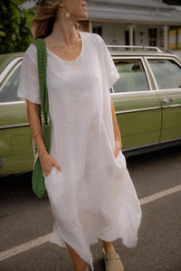 LITTLE LIES / ROCK LINEN DRESS / S23052604