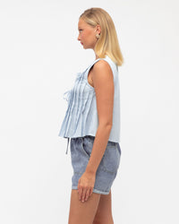 PAPER HEART / PLEAT TO PERFECTION TOP / BLUE / PH11919
