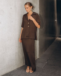 WHITE CLOSET / FRAN CHOCOLATE SKIRT / TF11535