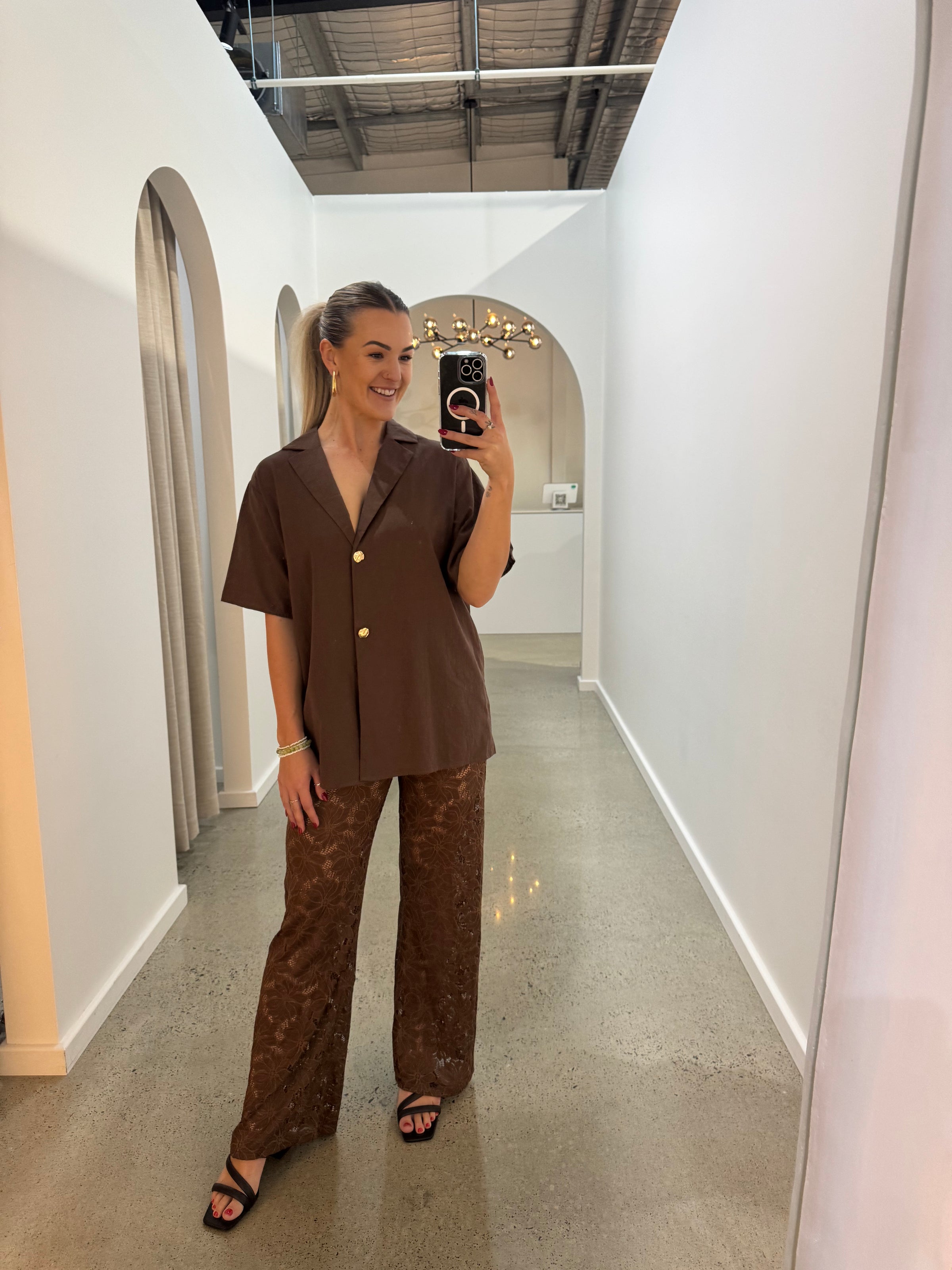 BY FRANKIE / CHOCOLATE LACE PANT / 244-3