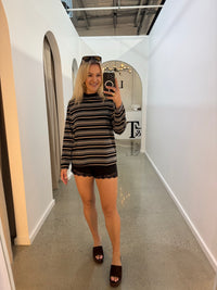 BY FRANKiE / BLACK CUPRO LACE SHORTs  / 971-1