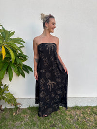 BY FRANKIE / BLACK ANGEL NUMBERS MAXI DRESS / 930-71