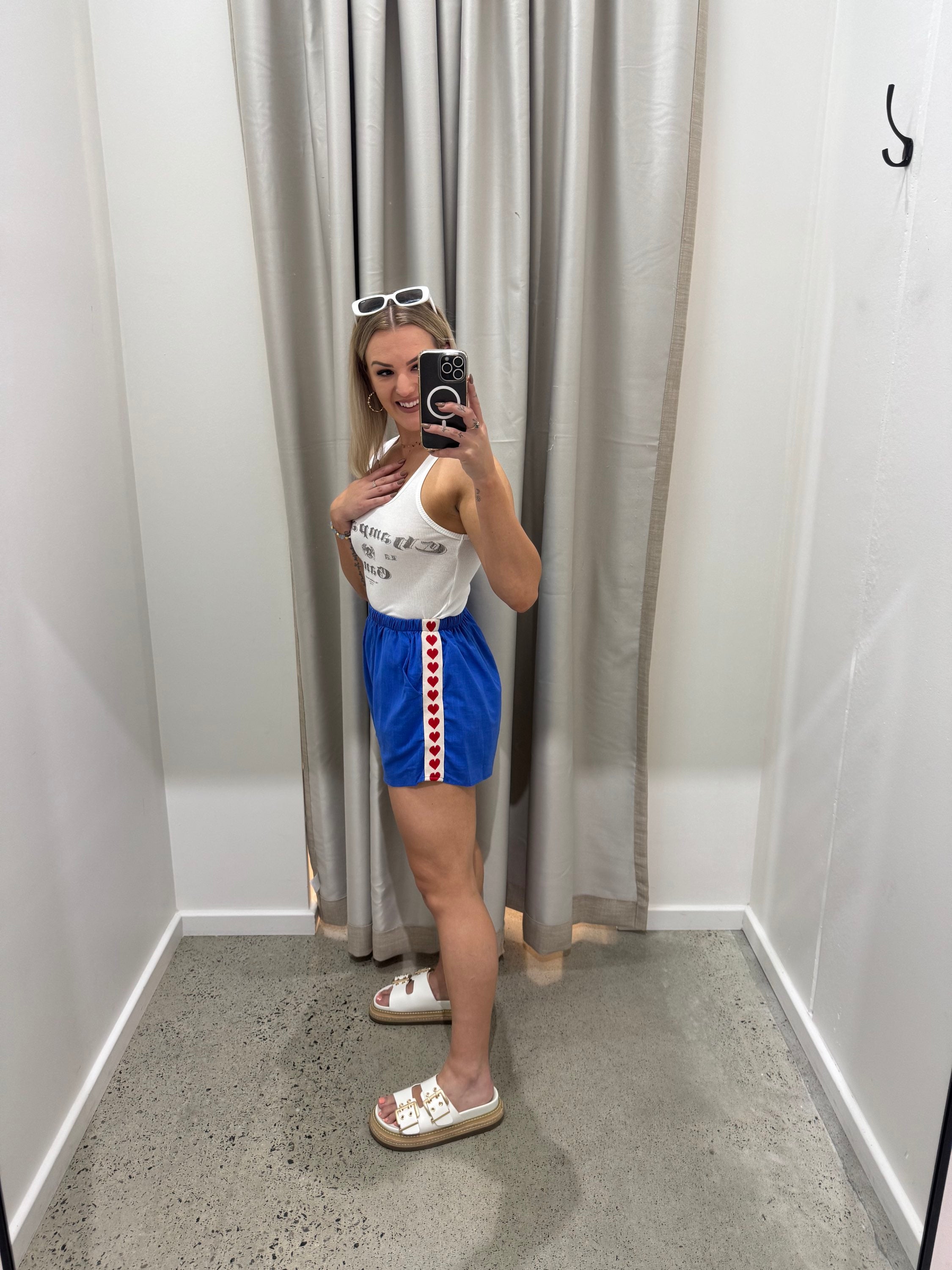 BY FRANKIE/ HEART SHORTS / BLUE / 43-1