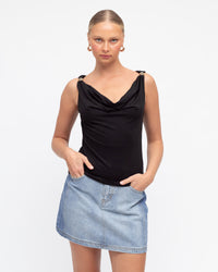 CAMILLA COWL KNECK TOP