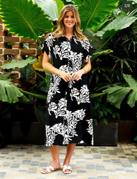 BOHO AUSTRALIA / BLACK FLOWER DRESS / C25192637