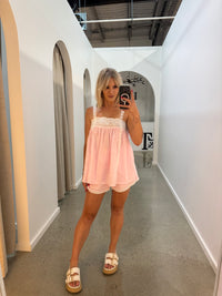 BY FRANKIE / PINK LACE SHORTS / 65-3