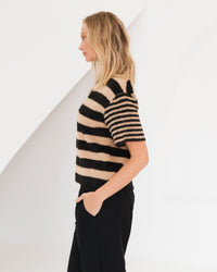 PAPER HEART / VANESSA KNIT TEE / BLK PH13931