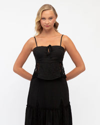 PAPER HEART / INDIANNA BLACK LACE INSERT SKIRT / PH13201