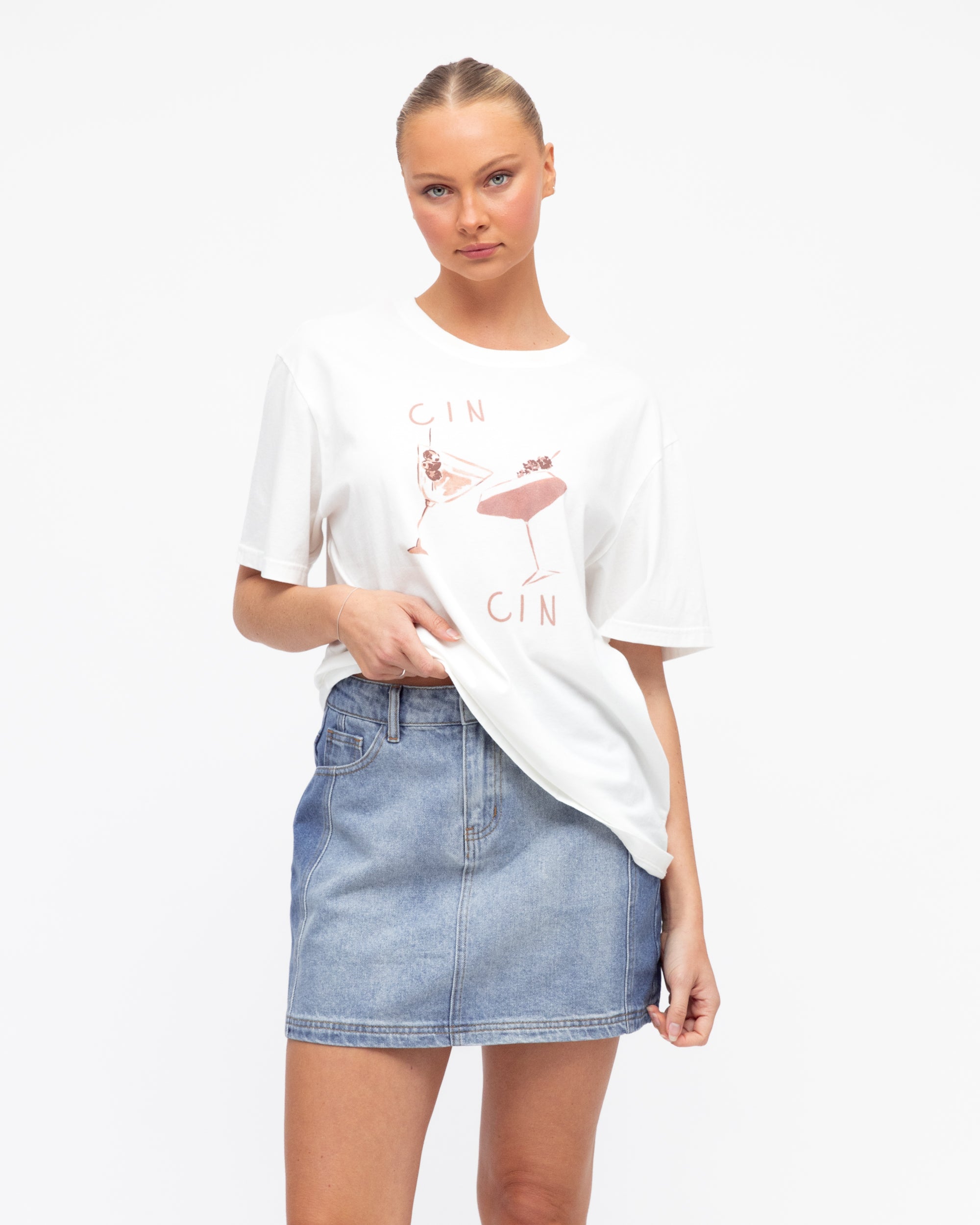 Two tone Denim Skirt
